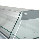 1.3m Flat Glass Serve Over Counter