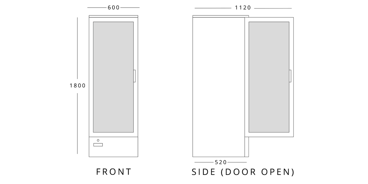 Upright Single Door Bottle Cooler (324 Bottles)