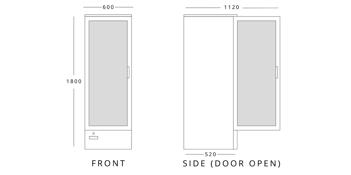 Graded 02233 Upright Single Door Bottle Cooler (324 Bottles)
