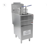 LPG (PROPANE) GAS Chips Fryer - Single Tank Twin Basket-3 Burner-Freestanding