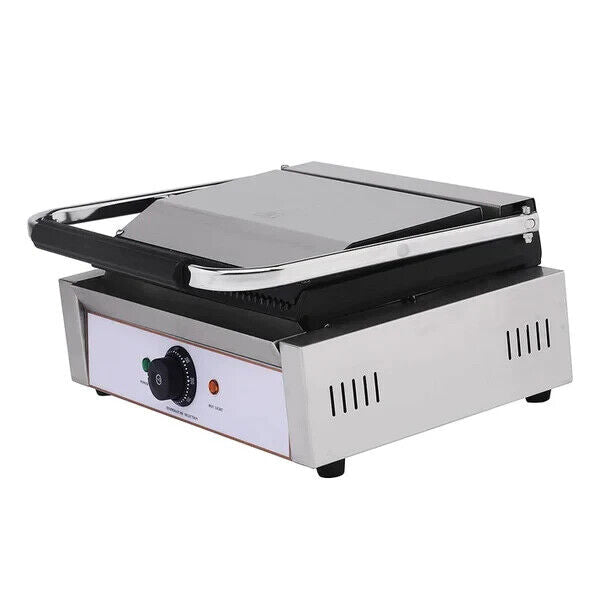 Contact Grill Single- Ribbed-  Panini Grill Catering Caffe