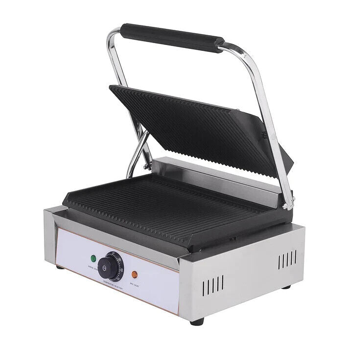 Contact Grill Single- Ribbed-  Panini Grill Catering Caffe