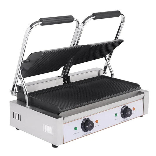 Contact Grill Double- Ribbed-  Panini Grill Catering Caffe