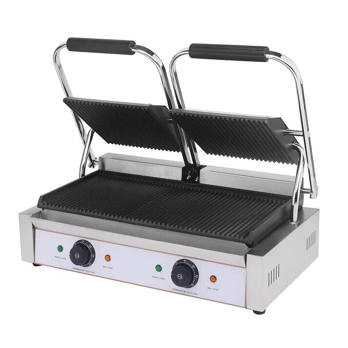 Contact Grill Double- Ribbed-  Panini Grill Catering Caffe