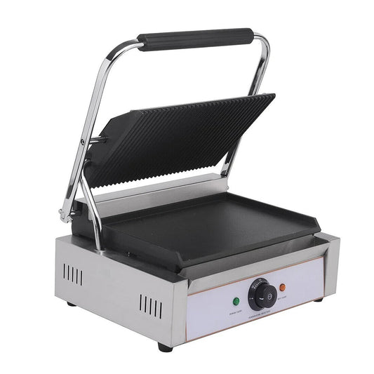 Contact Grill Single - Ribbed Top And Smooth Bottom- Panini Grill Catering Caffe