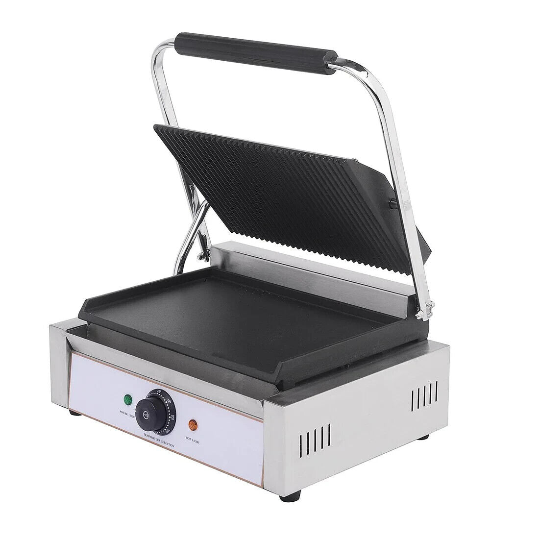 Contact Grill Single - Ribbed Top And Smooth Bottom- Panini Grill Catering Caffe