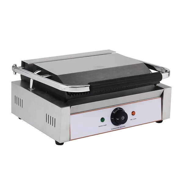 Contact Grill Single - Ribbed Top And Smooth Bottom- Panini Grill Catering Caffe