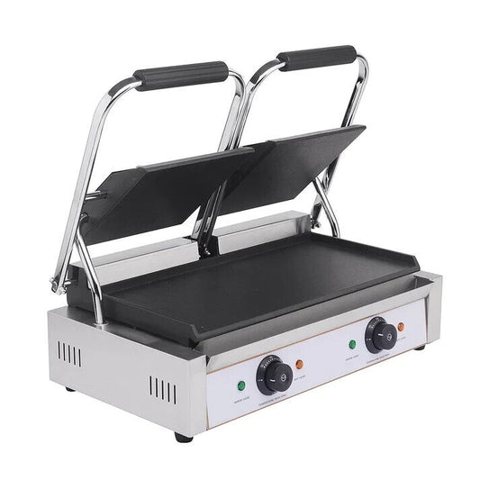 Contact Grill Twin /   Smooth Top & Bottom Panini Grill Catering Caffe