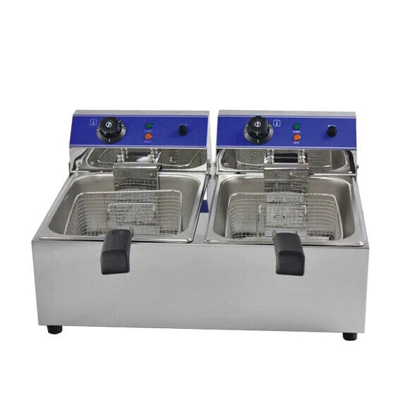 Countertop Electric Fryer- 2x8 Litre Twin Tank EF-132