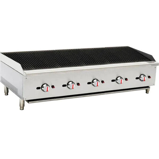 Heavy Duty  Natural Gas Countertop Chargrill-Charbroiler  5 Burner NEW