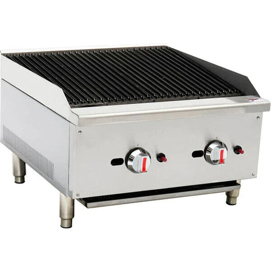Heavy Duty  Natural Gas Countertop Chargrill-Charbroiler  2 Burner NEW