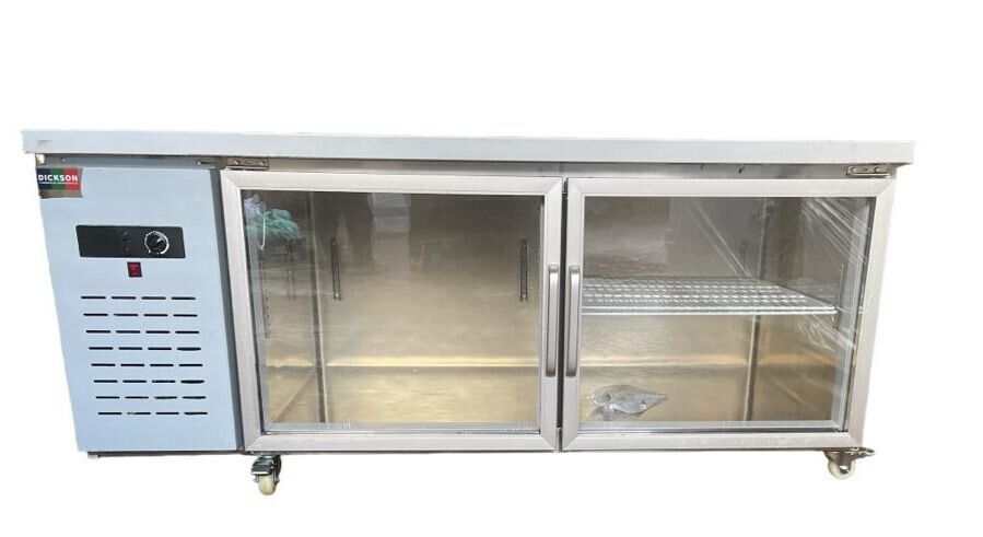 Bench Fridge Glass Door Stainless Steel Top Counter Fridge 180x80x79cm Brand new