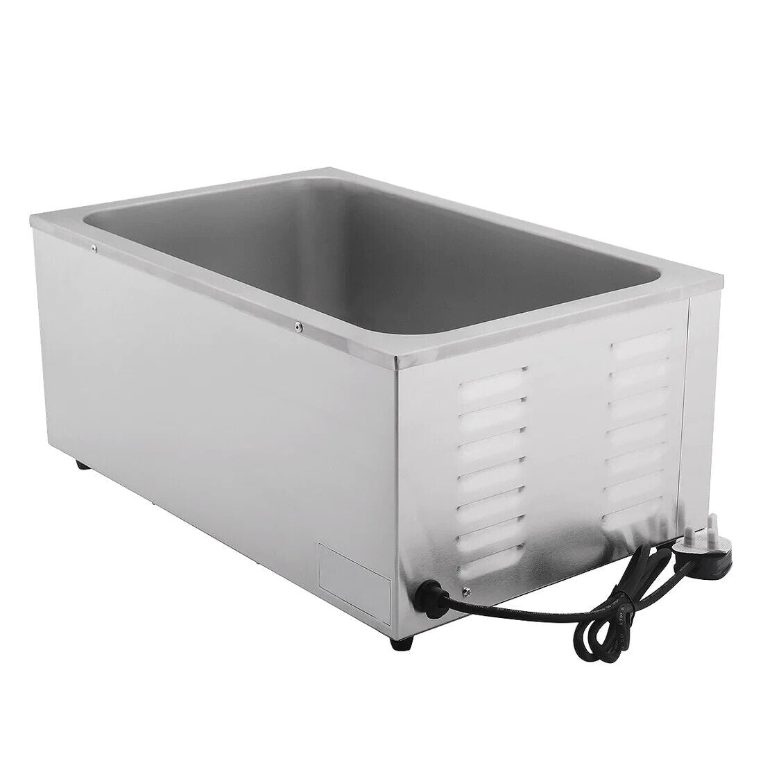 Bain Marie Electric Wet Well Heat Sauce Food Warmer with Drain Tap Depth 250mm