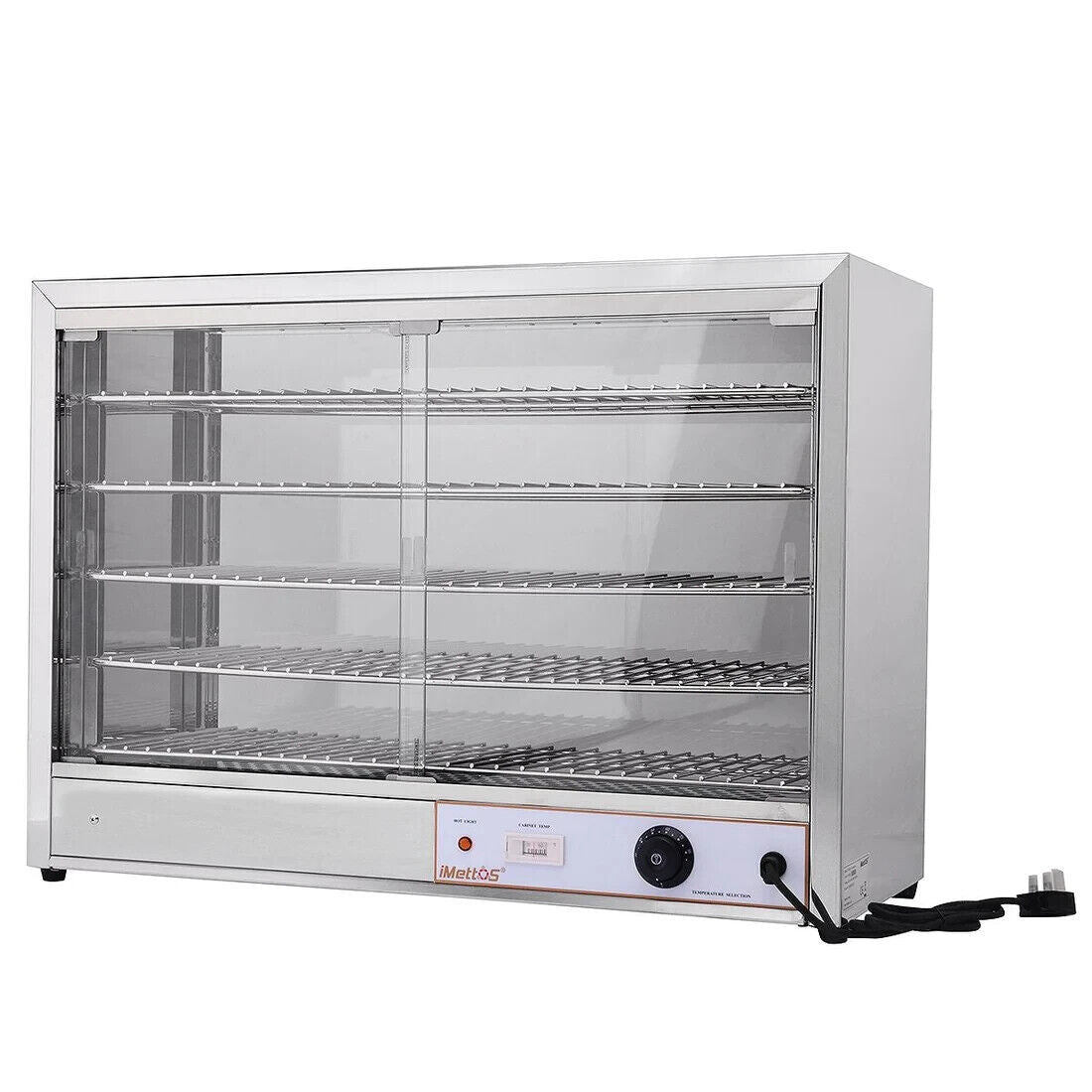 Pie Cabinet and Warmer with 5 Shelves Hot Cabinet Heated Display 86x36x62 cm