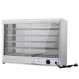 Pie Cabinet and Warmer with 5 Shelves Hot Cabinet Heated Display 86x36x62 cm