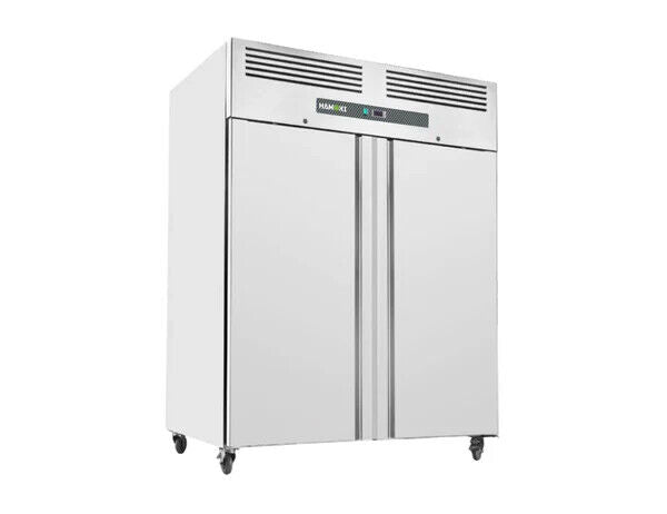 Upright Freezer Double Door Top Motor 1375L Commercial Solid Door GN1410BT Brand New