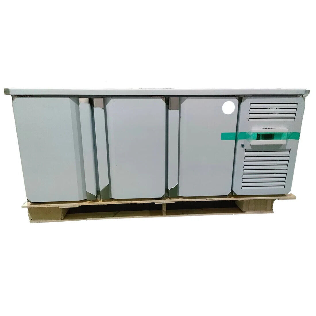 Counter Freezer 3 Door with Splash Back 418 Litre Bench Freezer 180x70x85 cm