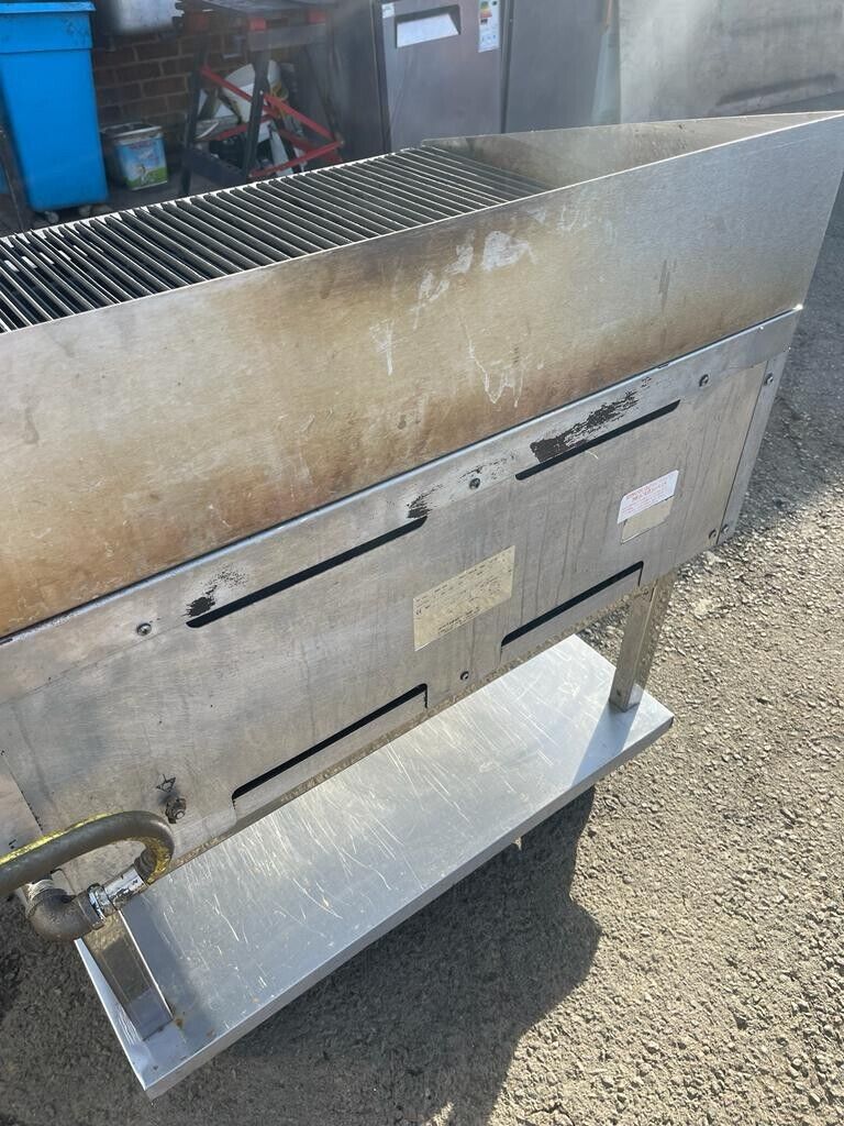 Falcon Gas Chargrill 90 cm 3 Burner with Water Tray and Stand Peri Peri Char Gril