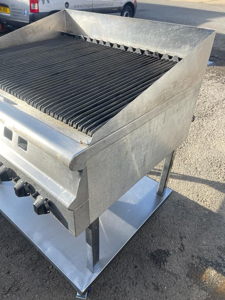 Falcon Gas Chargrill 90 cm 3 Burner with Water Tray and Stand Peri Peri Char Gril