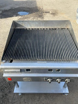 Falcon Gas Chargrill 90 cm 3 Burner with Water Tray and Stand Peri Peri Char Gril