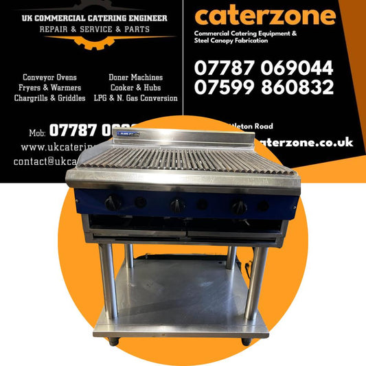 Blue Seal 3 Burner Chargrill with Stand Fully Refurbished