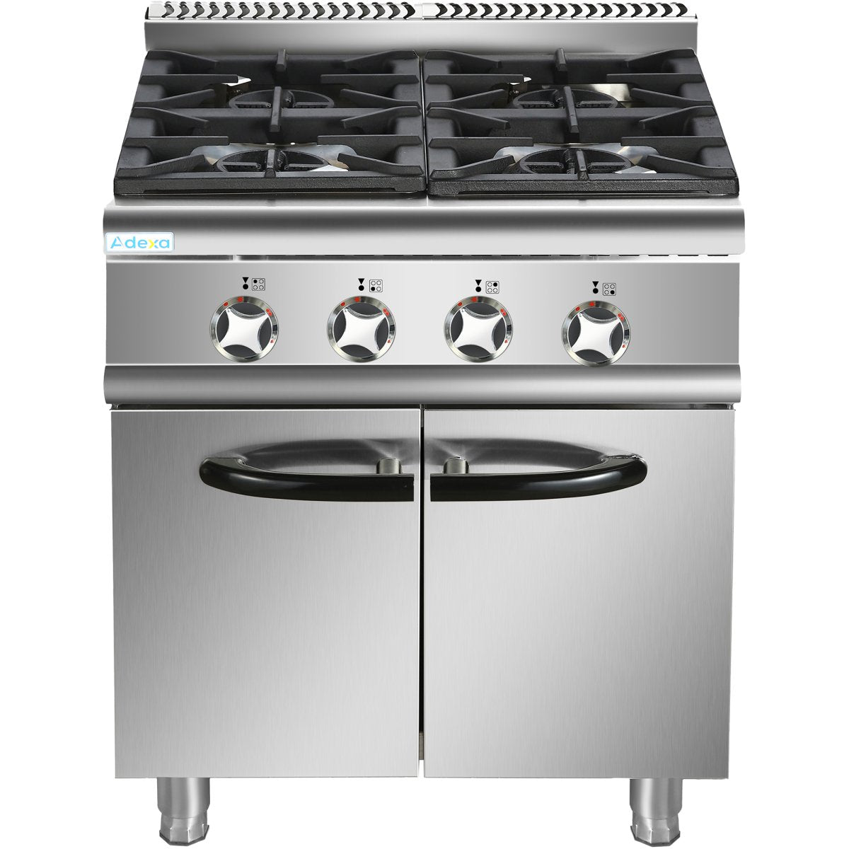 Professional Gas range 4 burners 30kW with Cabinet 700mm Depth |  ADX705B