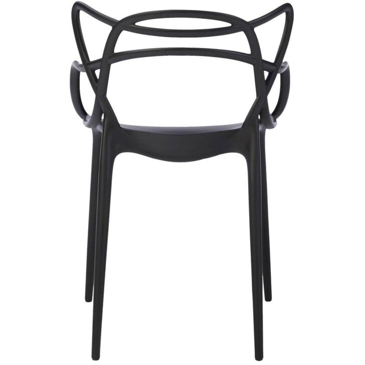 Bistro Dining Arm Chair Plastic Black Indoors & Outdoors |  WW023BLACK