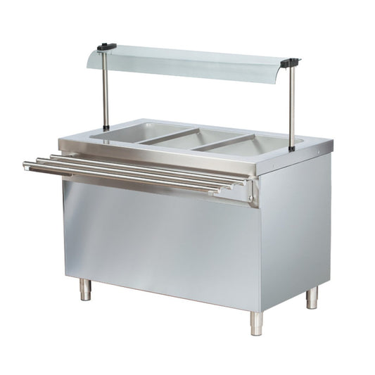 Professional Bain Marie with Open Cupboard 3xGN1/1 |  BTEB711FN
