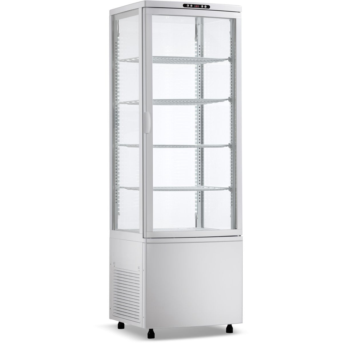 Upright Display Fridge 238 litres 4 shelves White 1 flat door |  CL238W