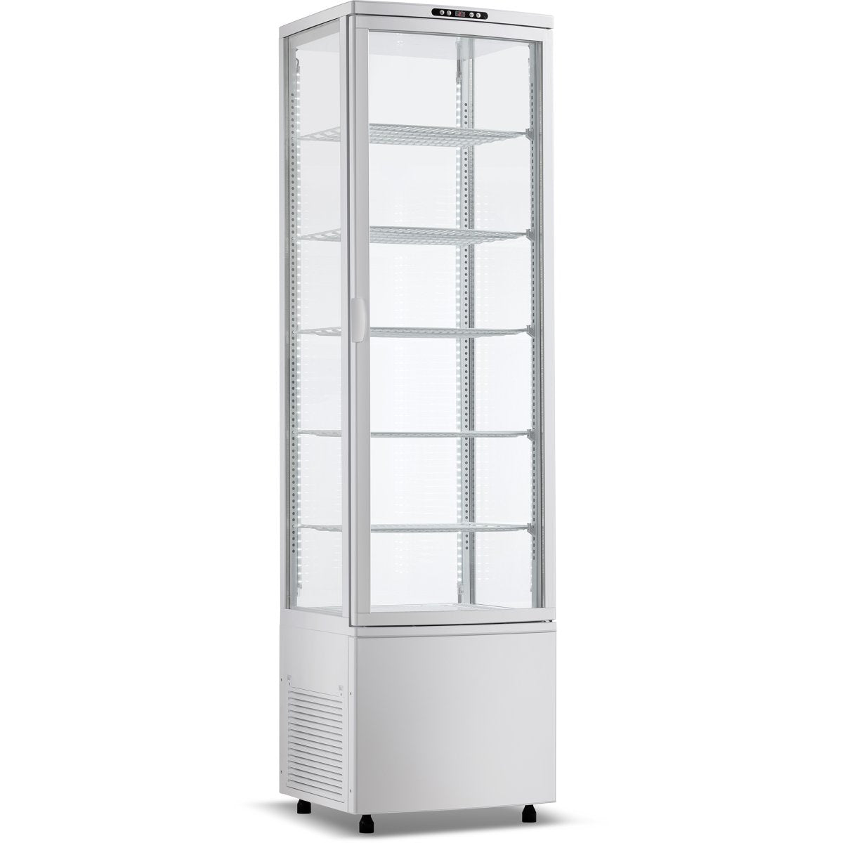 Upright Display Fridge 288 litres 4 shelves White 1 flat door |  CL288W