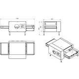 Commercial Conveyor Pizza oven 16 pizzas of 12'' per hour |  CP12S