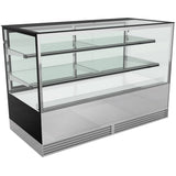 Cake counter 1500x730x1200mm 2 shelves Mirror front LED |  GN1500RF2