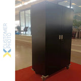 Commercial Storage Cabinet with wheels Black 900x450x1880mm |  DL17