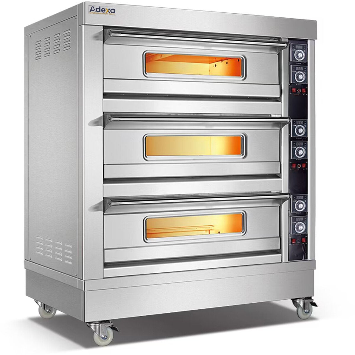 Commercial Pizza Oven Electric 1230x630mm 24kW Capacity 24 Pizzas at 12" Digital display |  MAREO309D