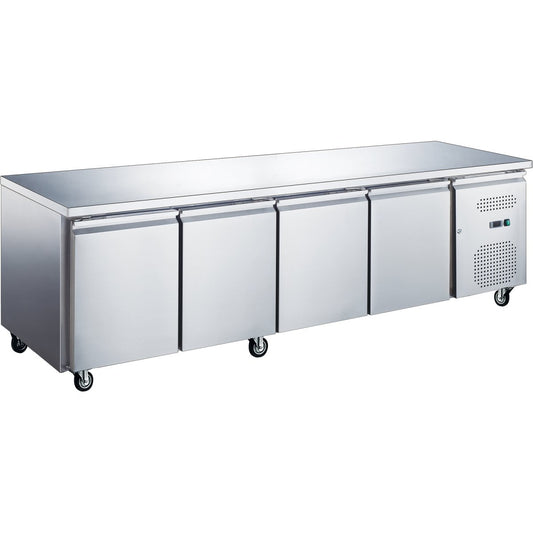 Professional Low Refrigerated Counter / Chef Base 4 doors 2230x700x650mm |  BASE41