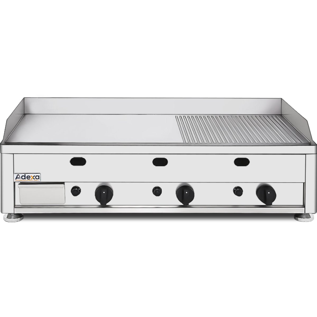 Commercial Gas Griddle Smooth/Ribbed plate 3 zones 9kW Countertop |  GGN10002