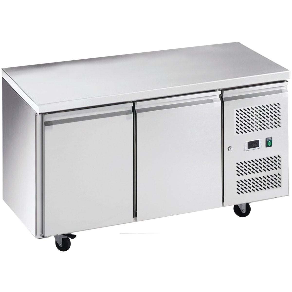 Commercial Freezer counter Ventilated 2 doors Depth 600mm |  THSNACK2100BT