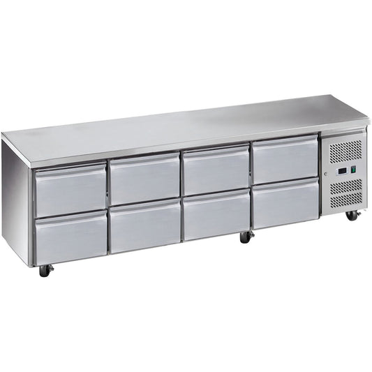 Commercial Refrigerated Counter 8 Drawers Depth 700mm |  8DRG41V
