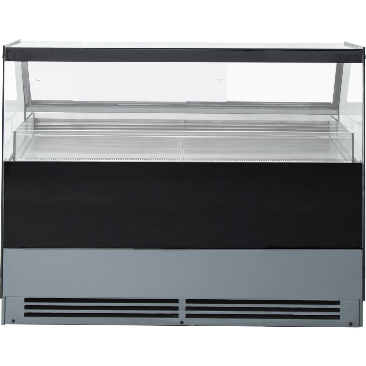 Serve over Deli counter Black front Straight glass front Width 1200mm |  GN1200CK2BLACK