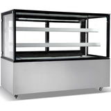 Cake counter 1500x730x1200mm 2 shelves Mirror front LED |  GN1500RF2