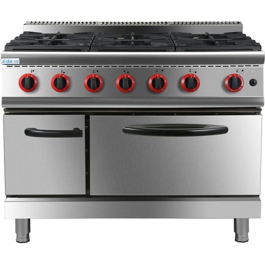 Professional Stainless Steel Gas Range Oven with 6 Burners  |  HGR776