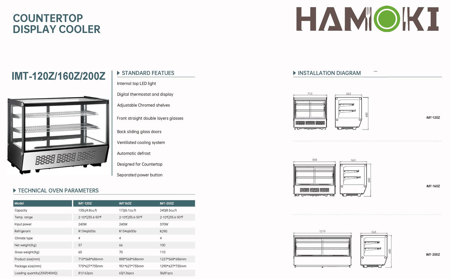 251011 - Counter Top Display Cooler - 160Z