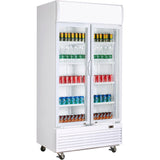 Commercial Bottle cooler 773 litres Fan cooling Hinged doors |  LG800F