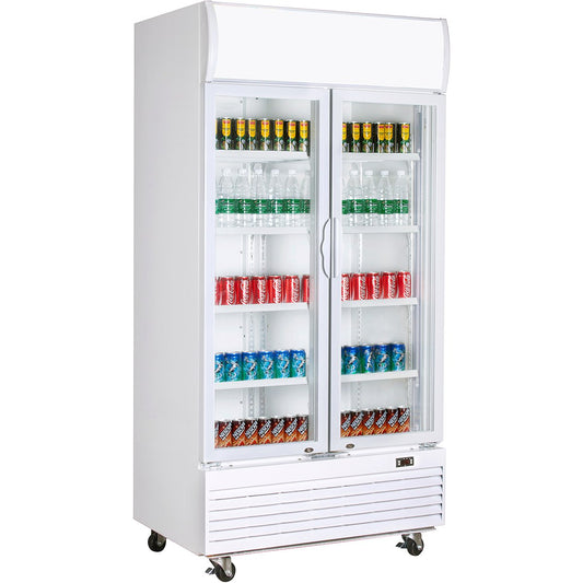 Commercial Bottle cooler 773 litres Ventilated cooling Hinged doors White |  LG800BF
