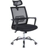 Mesh Office Chair with Headrest Black |  OC2071