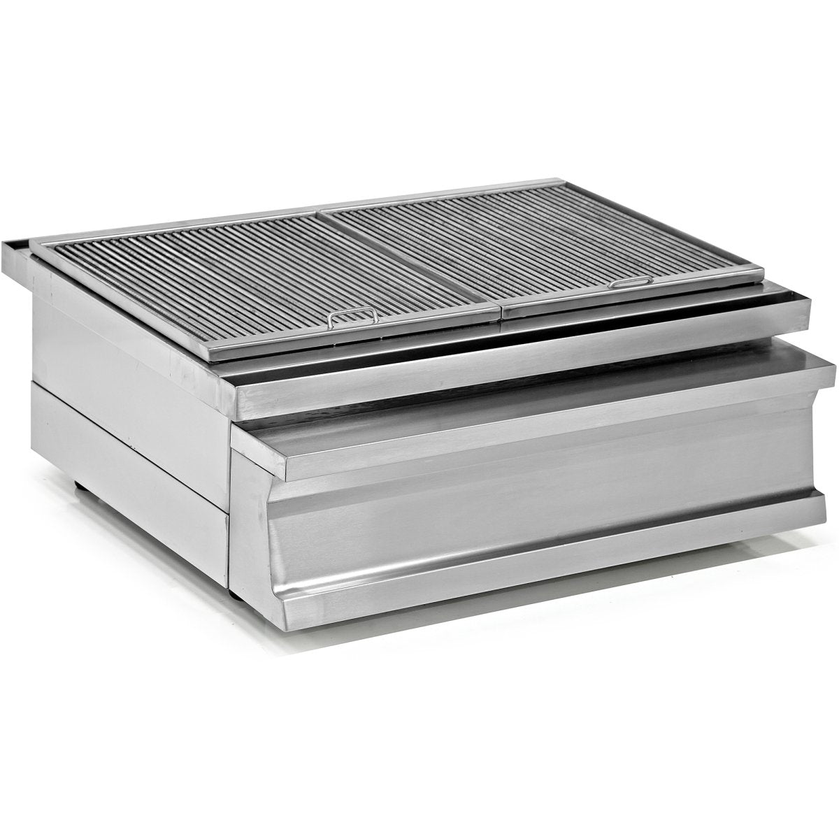 Professional Stainless steel Charcoal Grill with Firebrick & Ash drawer 800x730x290mm |  OCK010K