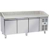 Pizza Counter 3 doors Granite top Depth 800mm |  PZ36