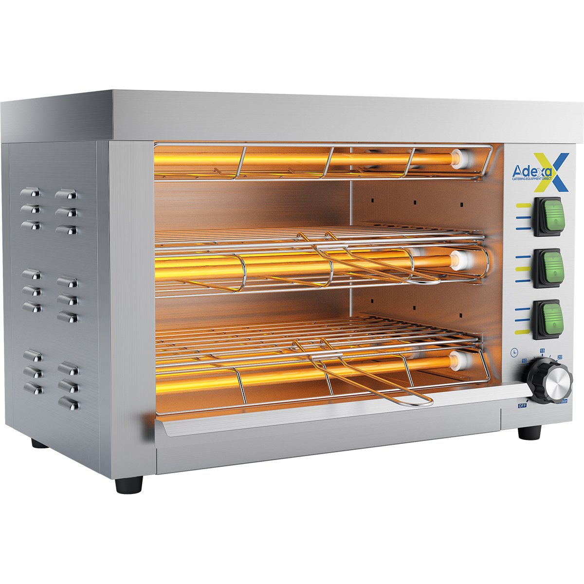 Commercial Quartz Salamander grill oven Double 360x245x295mm 3.25kW |  QTO360