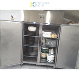 Commercial Refrigerator Upright cabinet 1200 litres Stainless steel Twin door GN2/1 Fan assisted cooling |  R1200S