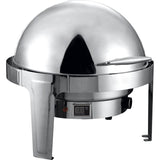 Roll top Chafer Electric heating Round Stainless steel Mirror polish 6 litres |  RA2101BE